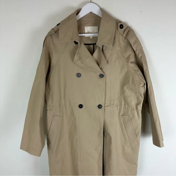 Maje Tan Trench Coat With Adjustable Waist - Picture 4 of 9